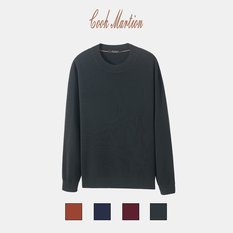 【黄金羊毛】14微米18针超细羊毛针织圆领98302