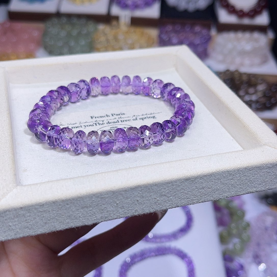 水晶手串未镶嵌乌*天然水晶9+