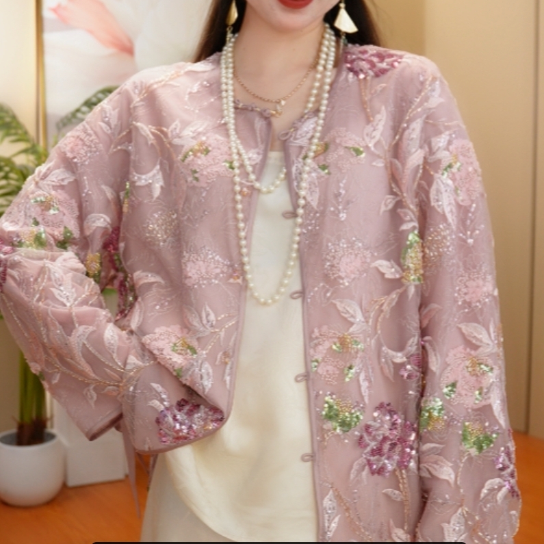 【沉鱼落雁2.0】重工刺绣蕾丝夏季上衣2024B871-元宝