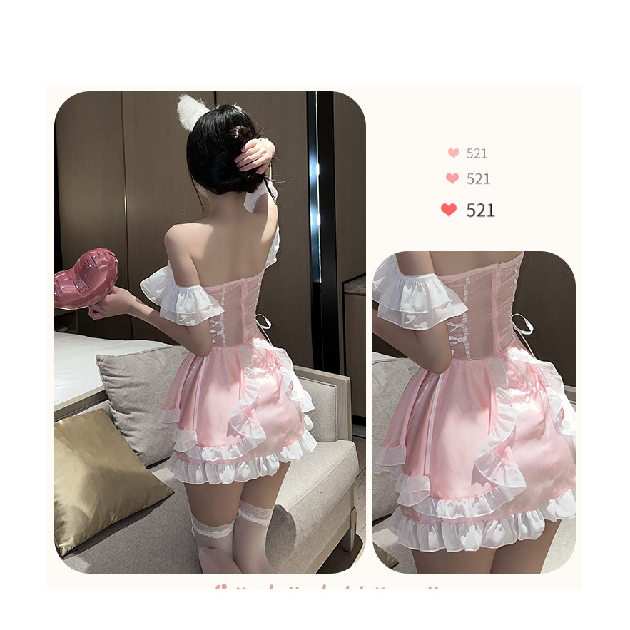 林林婷免脱纯欲私房辣妹短裙日系清纯睡裙服装套装性感显瘦百搭