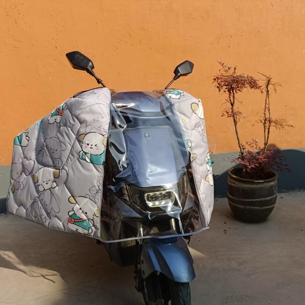 电动车挡风被春秋四季通用中厚防水防风电瓶防晒新款