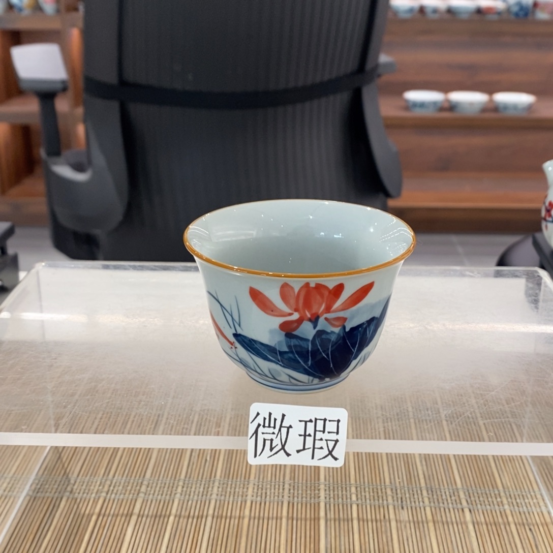 釉下彩老陶泥手工绘制