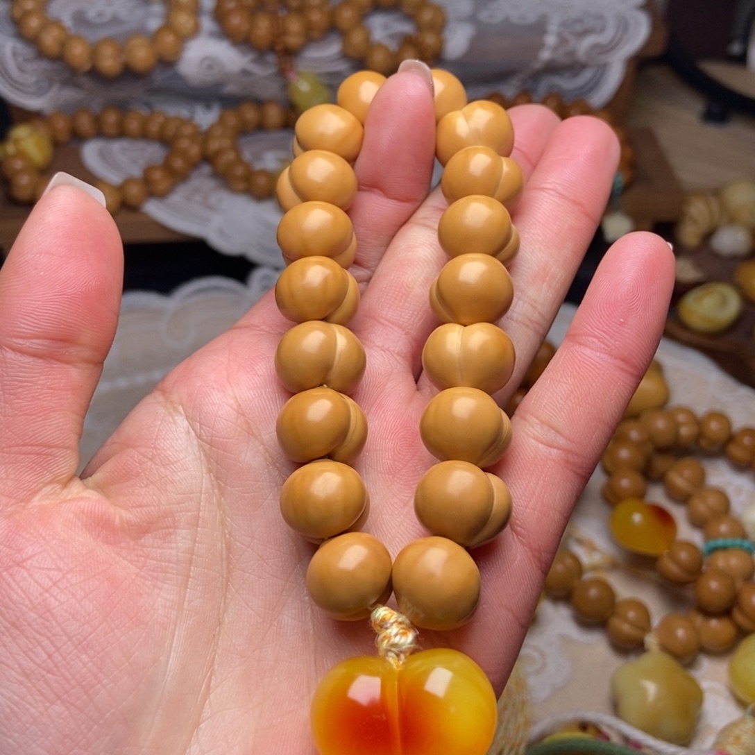 猴头核桃吊坠屁桃手持高定14光面