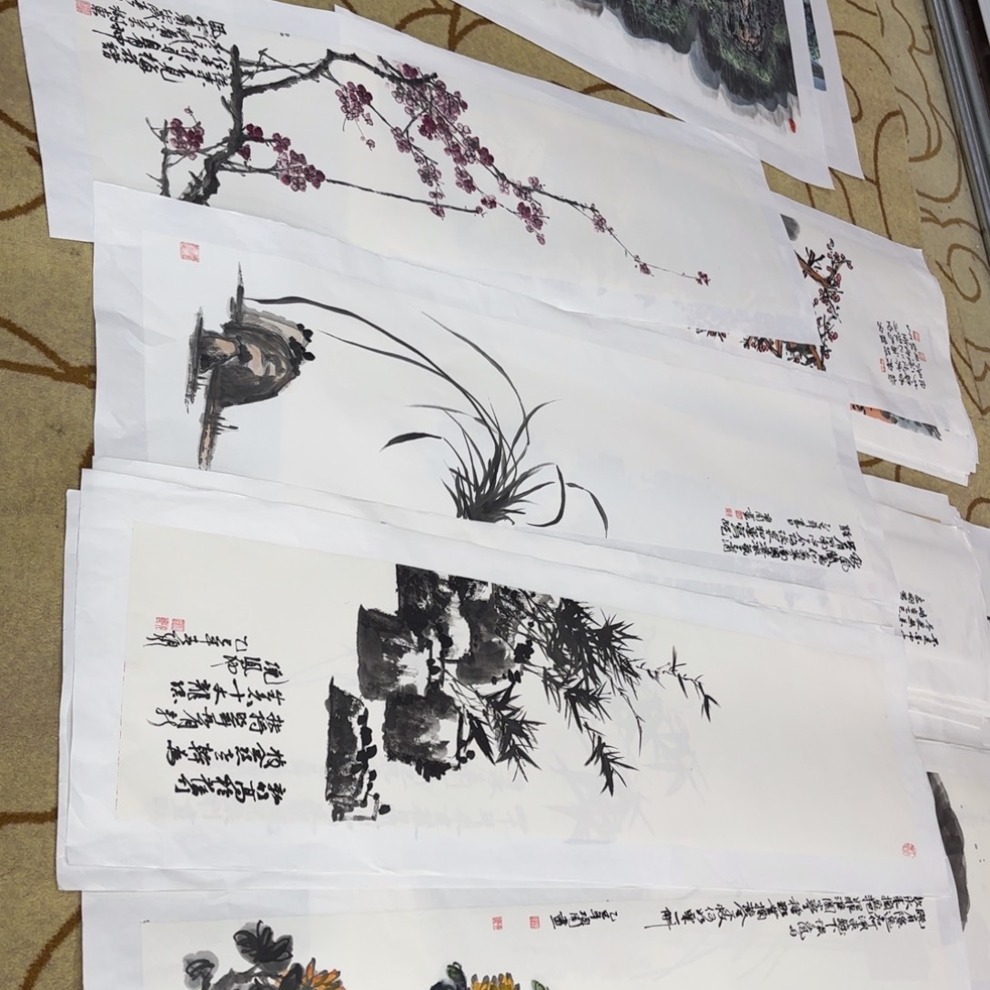 尘***到国画陈项舟花鸟作品童