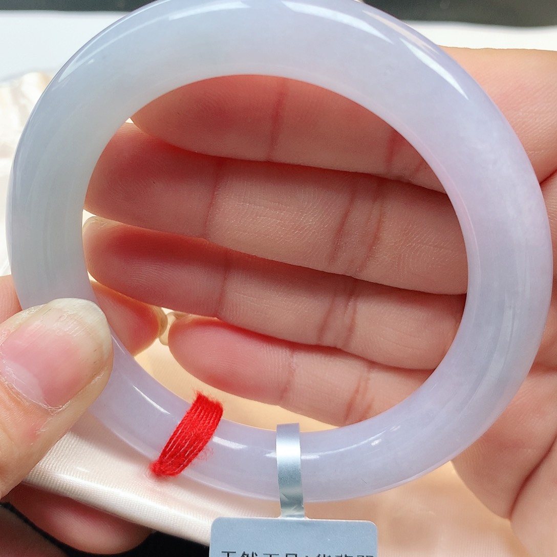 未镶嵌手镯翡翠纯天然A货翡翠冰紫罗兰圆条312号