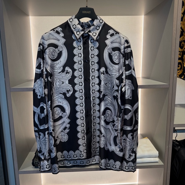 未使用 VERSACE/范思哲 国内现货/男士桑蚕丝巴洛克风衬衣