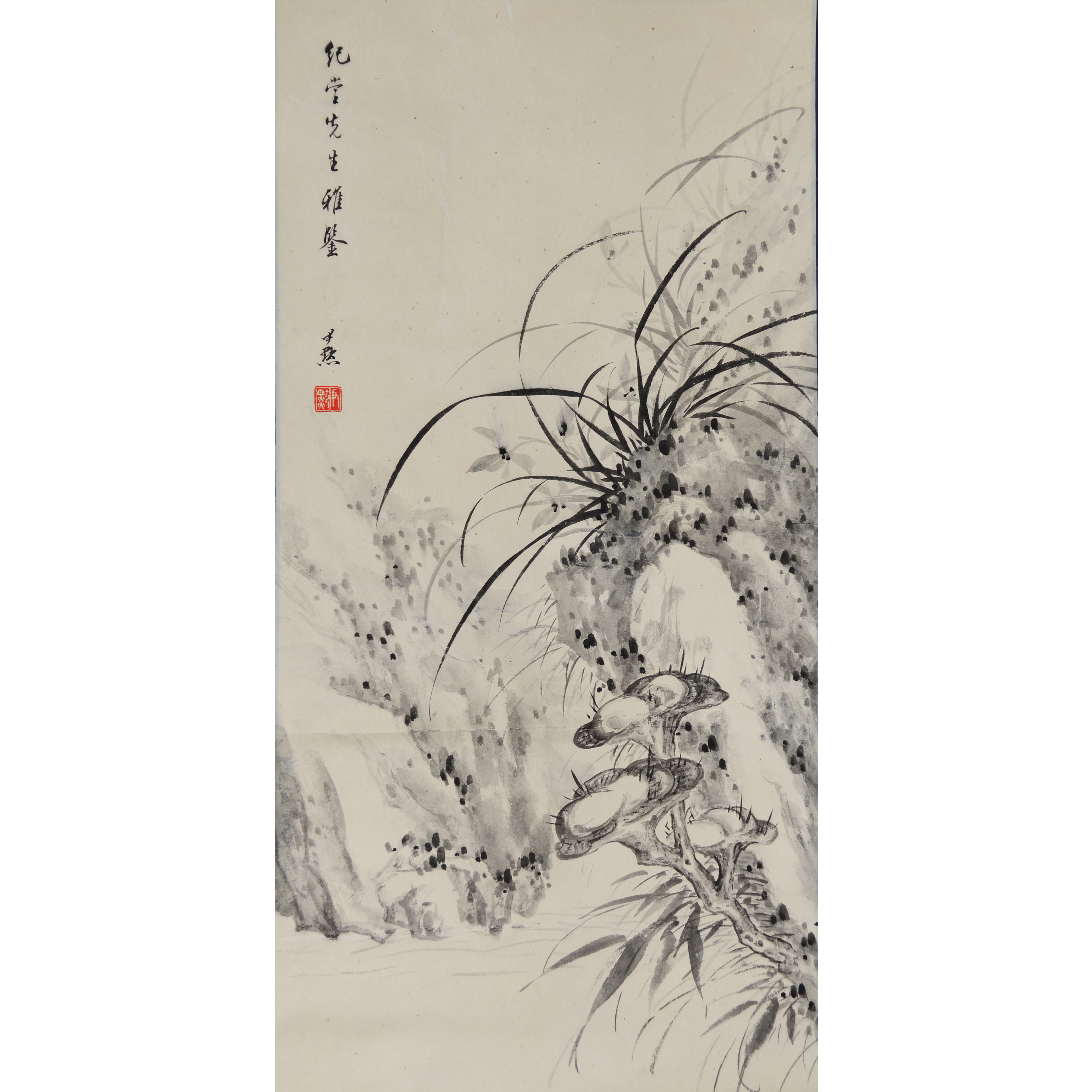 D5 27 兰石图 沈尹墨 纸本立轴 67*33cm 附画册