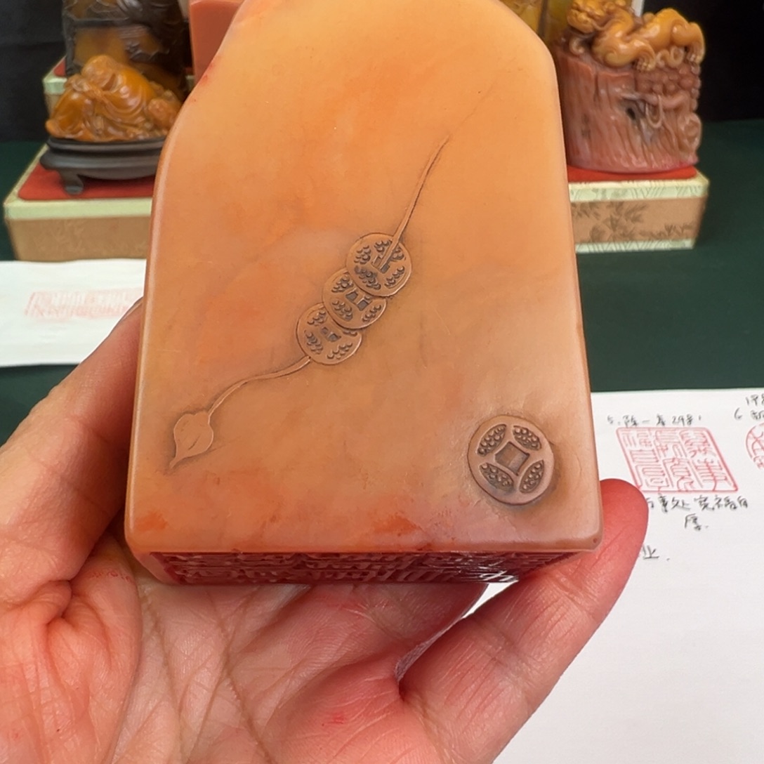 鹤***立寿山石印石寿山石印石