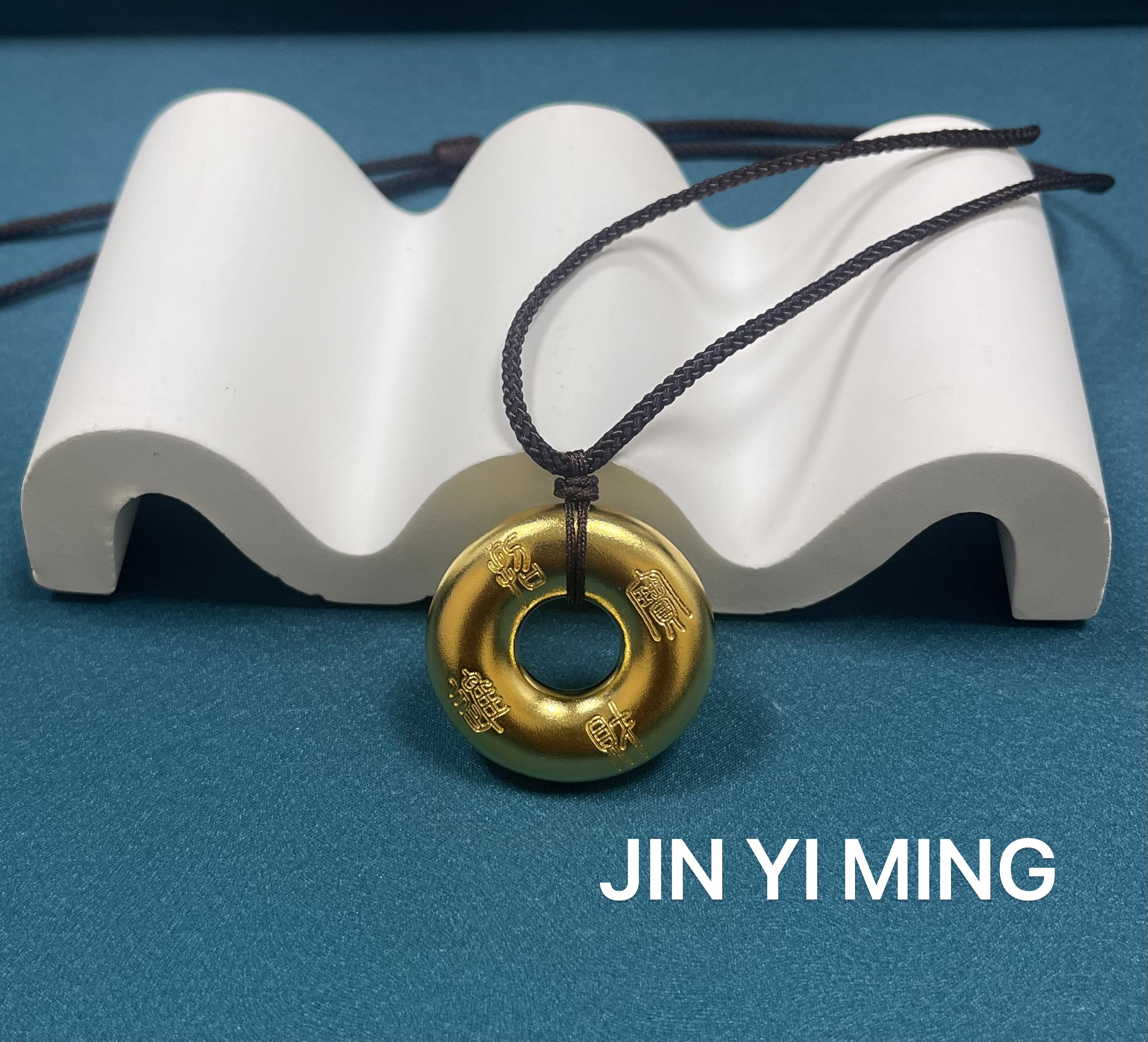 吊坠足银 JIN YI MING 足银999古法招财进宝平安扣