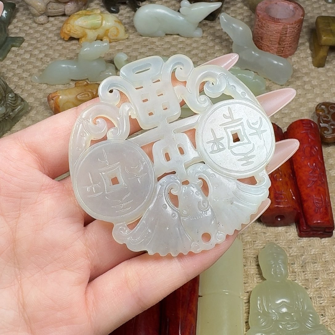 白玉菩提吊坠挂件