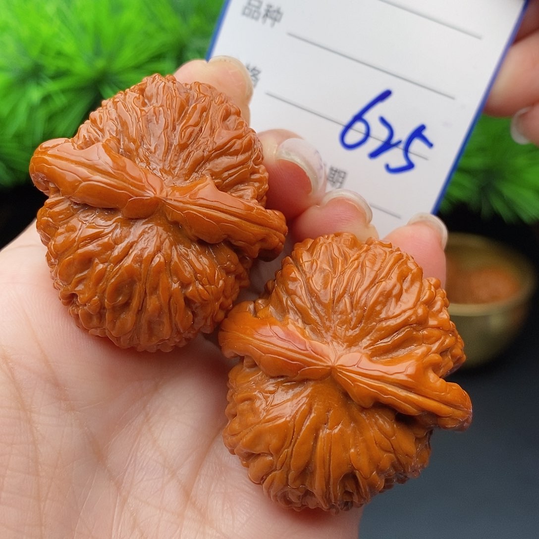 文玩核桃把件39球白625