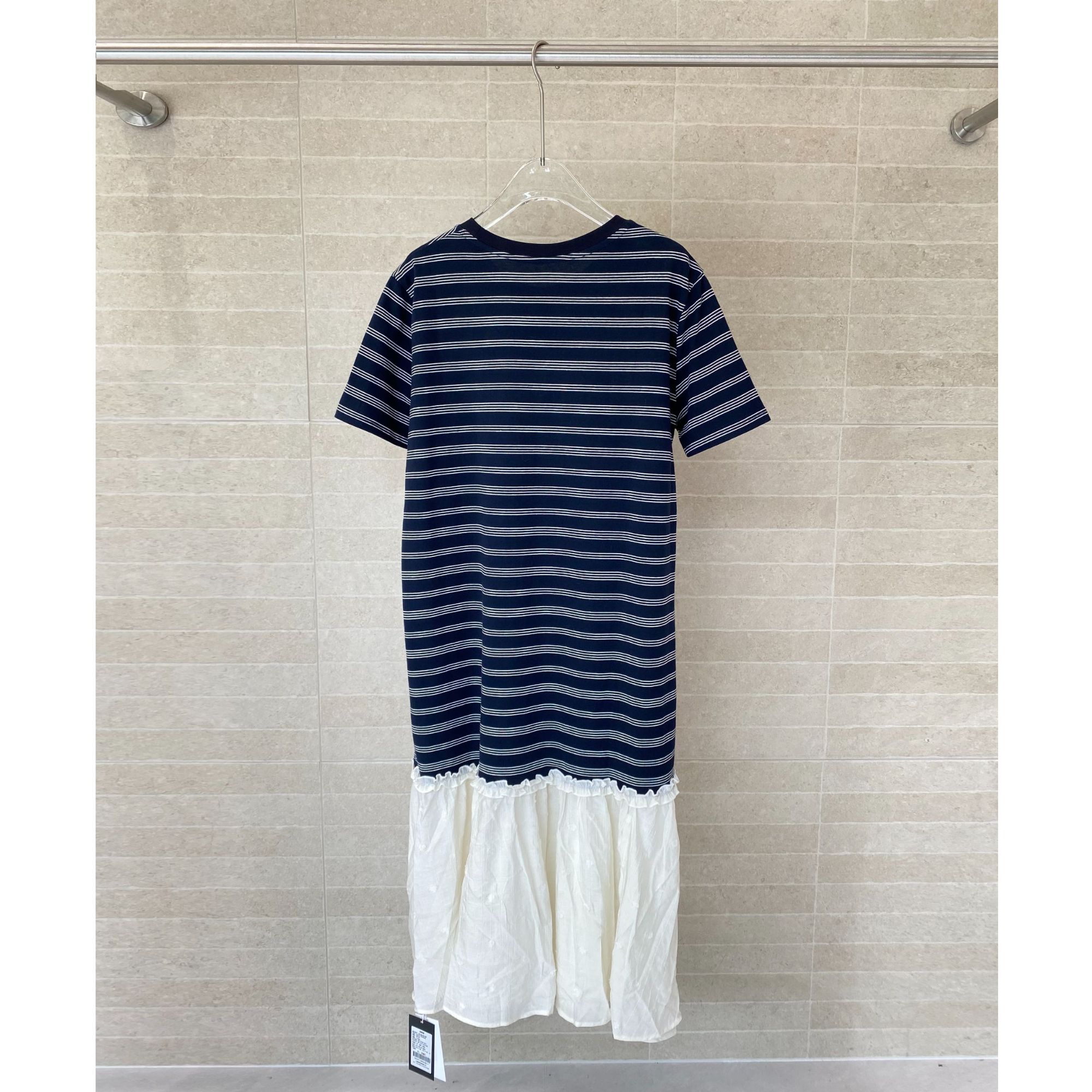 MIMBLANCHE 蓝白条连衣裙25年秋冬M25FT-DR004BE/WE——1080