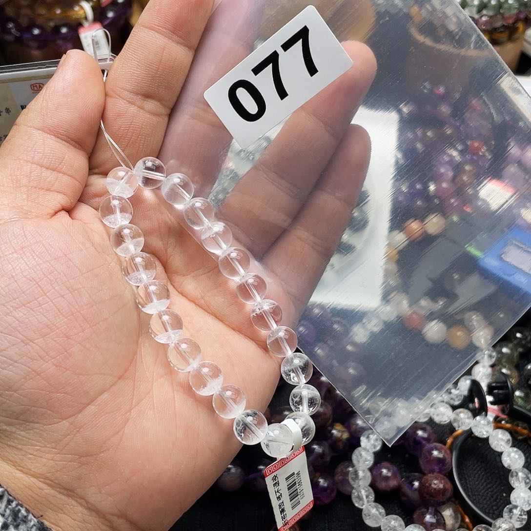 水晶手串077。未镶嵌