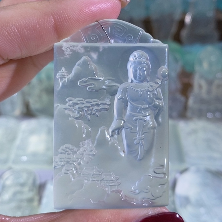 岫玉颈饰未镶嵌吊坠