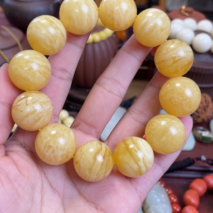 蜜蜡颈饰未镶嵌手