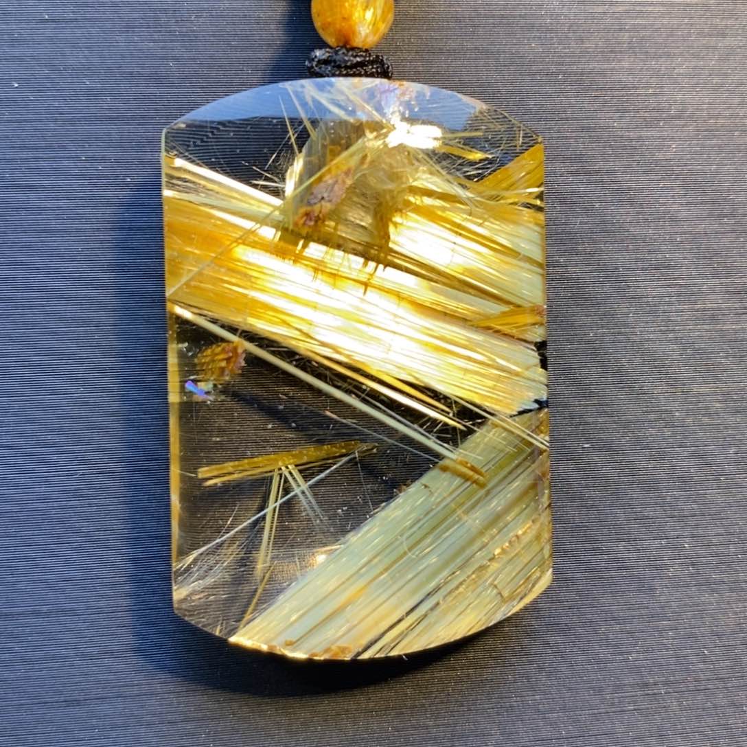 水晶未镶嵌颈饰钛晶无事牌