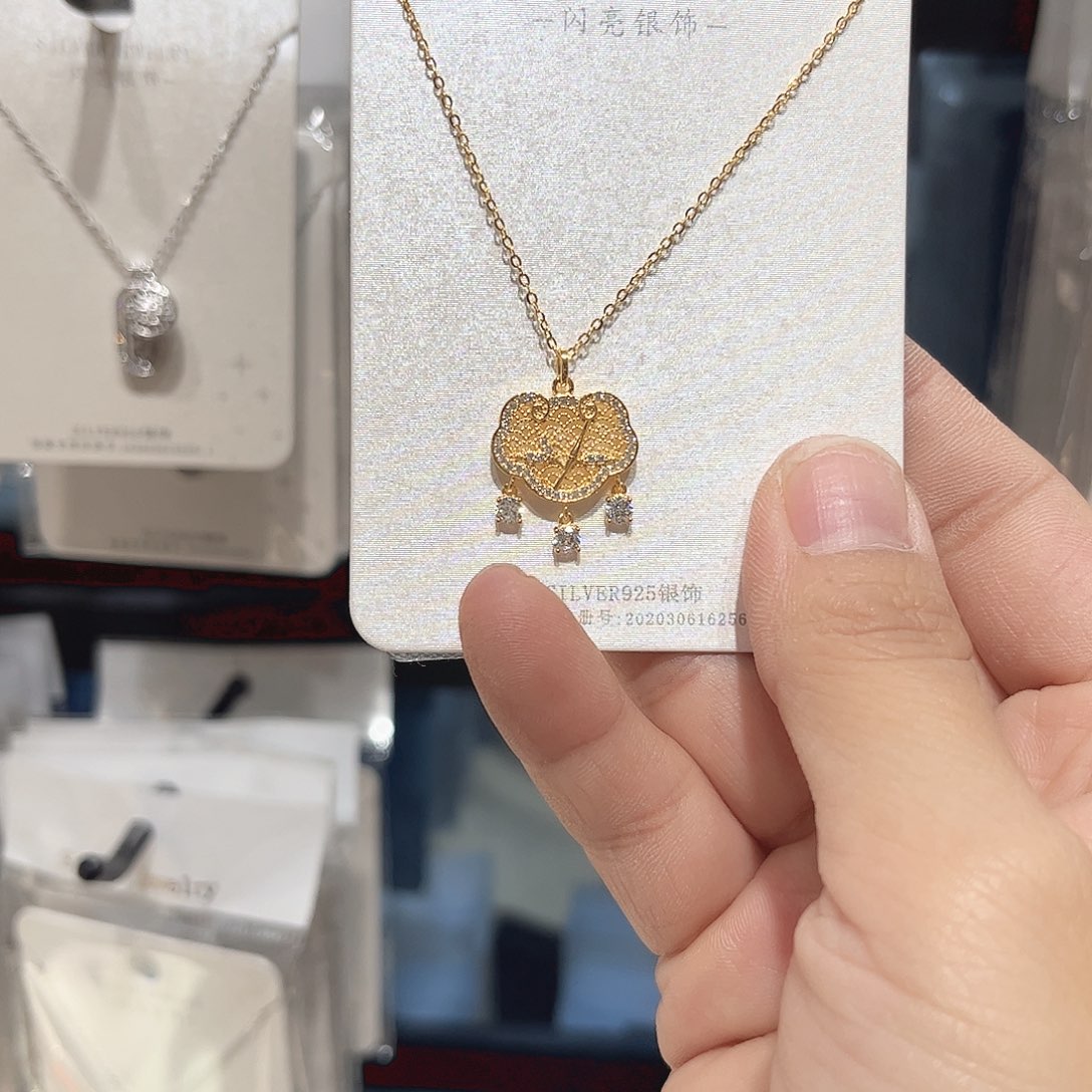 合成立方氧化锆纯银锁85
