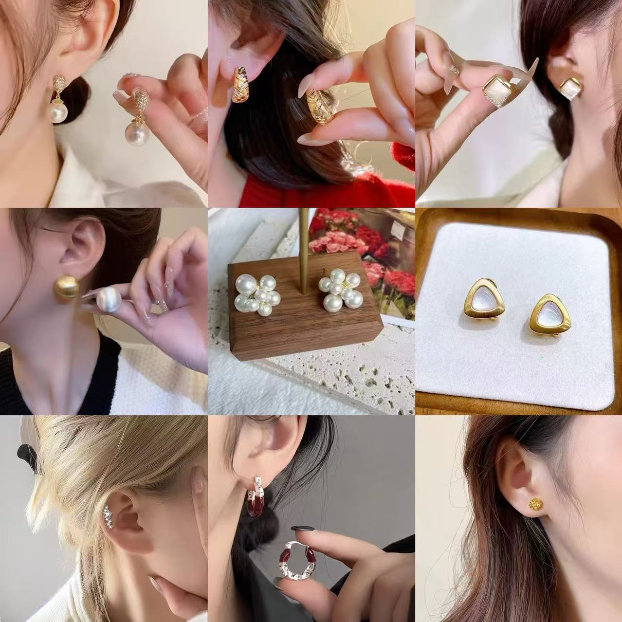 铜合金合成锆石耳饰 直播间下单链接 对应编号下单【0124】【01-80】