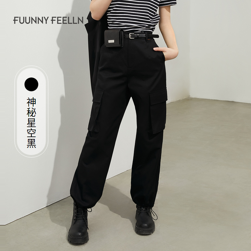 FF||仿佛工装裤女宽松舒适通勤气质FV0086
