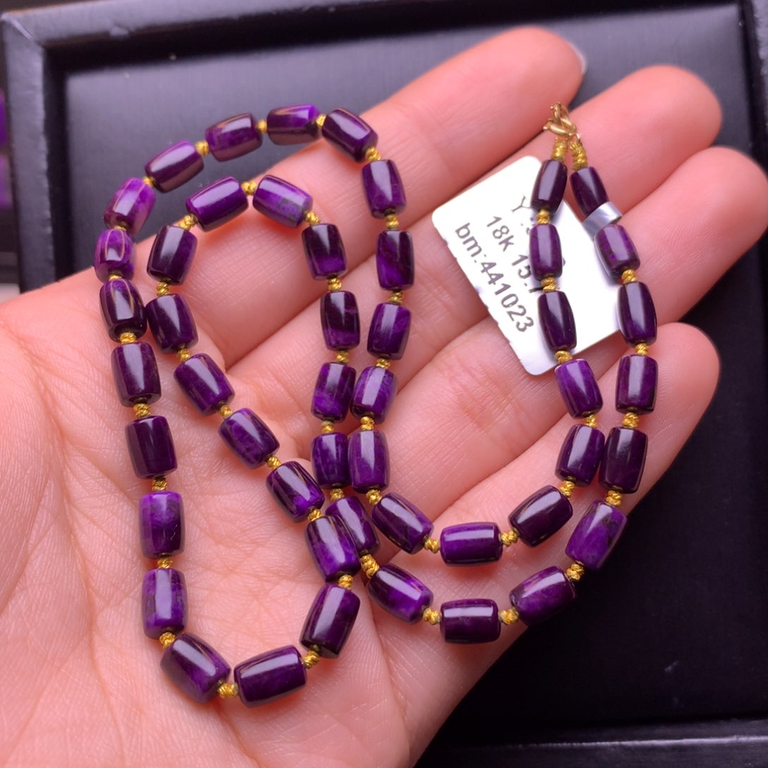 苏纪石（舒俱来）18K金镶嵌项链