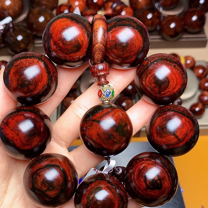 花梨木类手串/手链黄花梨风化料老挝花梨土埋料3.0