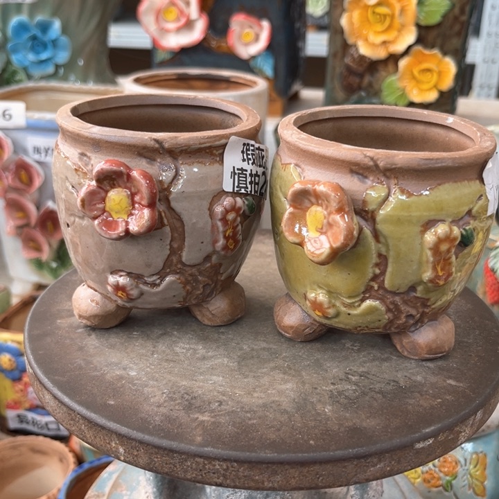 紫砂花盆粗陶材质多肉花盆