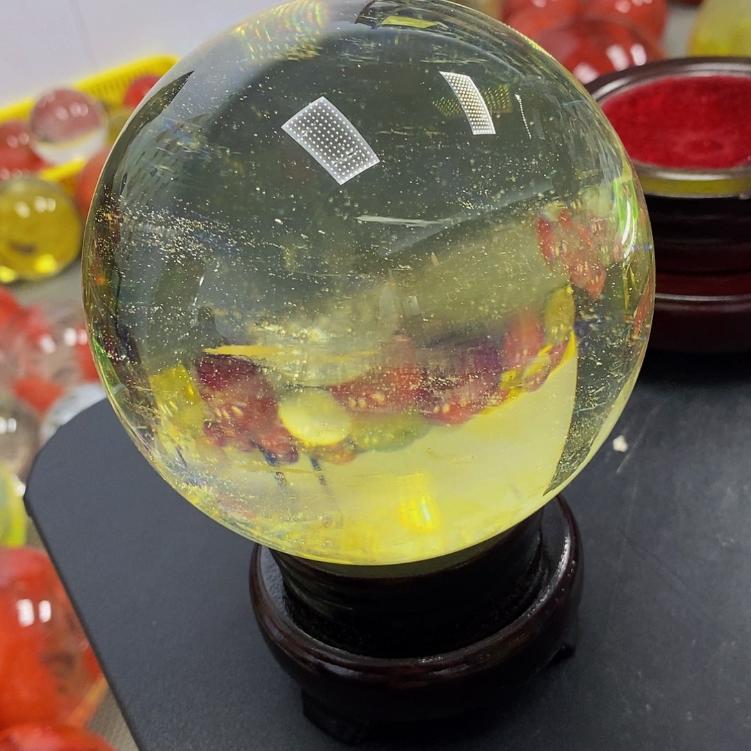 生***设石材10.5厘米黄水摆件