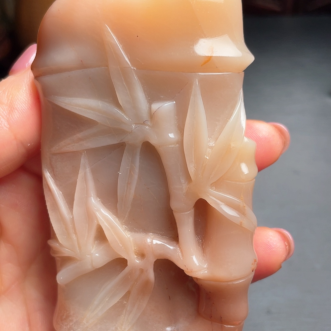 田黄石张*昌化田把件摆件