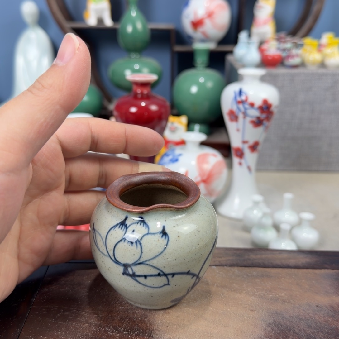 陶瓷手工小花器摆件