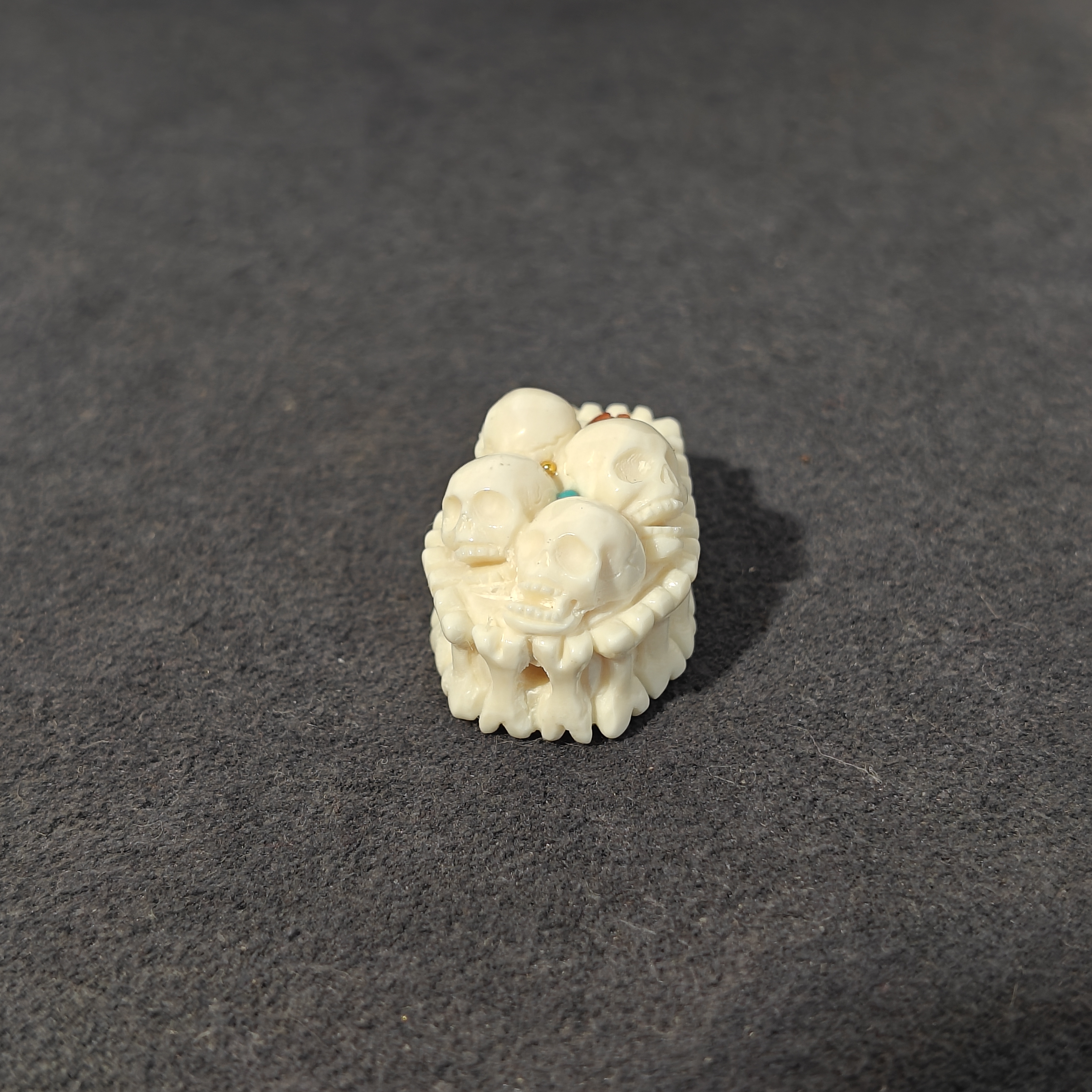 【百亿猛犸】严选 猛犸象牙 原色雕刻 24K豪镶圣棺 （22*13）DIY配饰