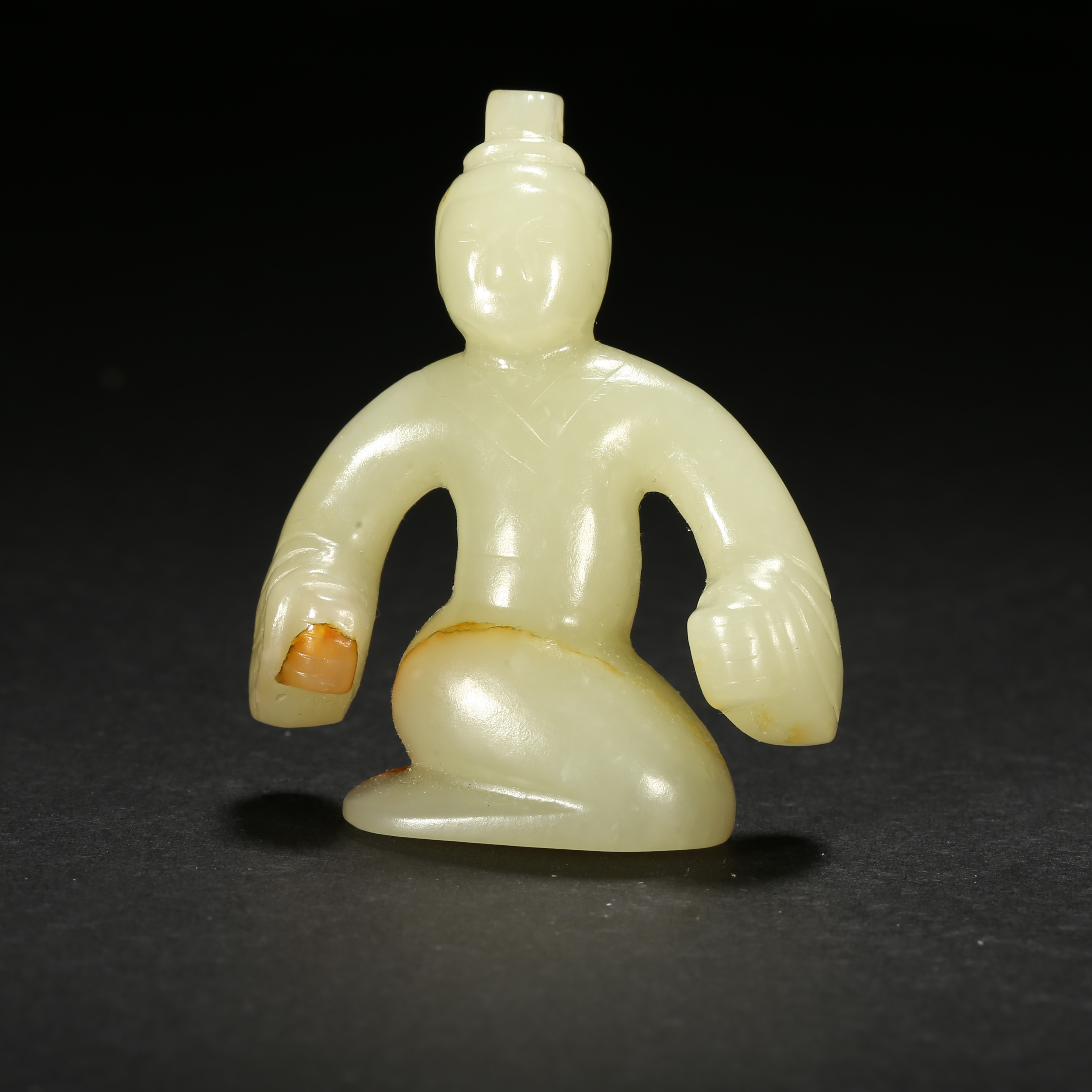 民国*玉座人/WBGS251015040/和田玉【北京文博】