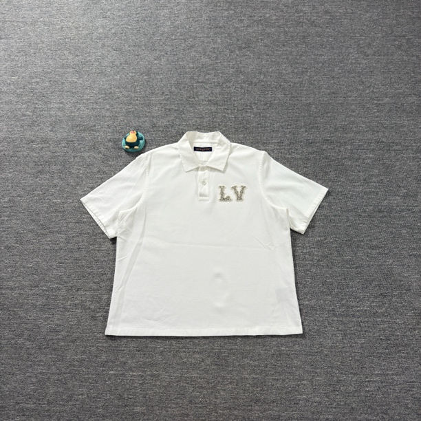 99新 LouisVuitton/路易威登 LV 白色菲董Polo衫/XXL码