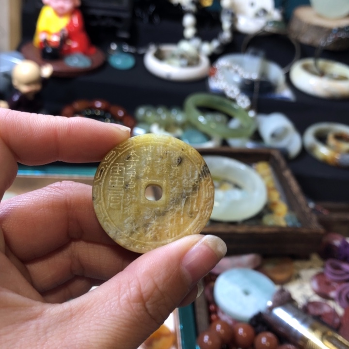 岫玉未镶嵌岫玉耳环