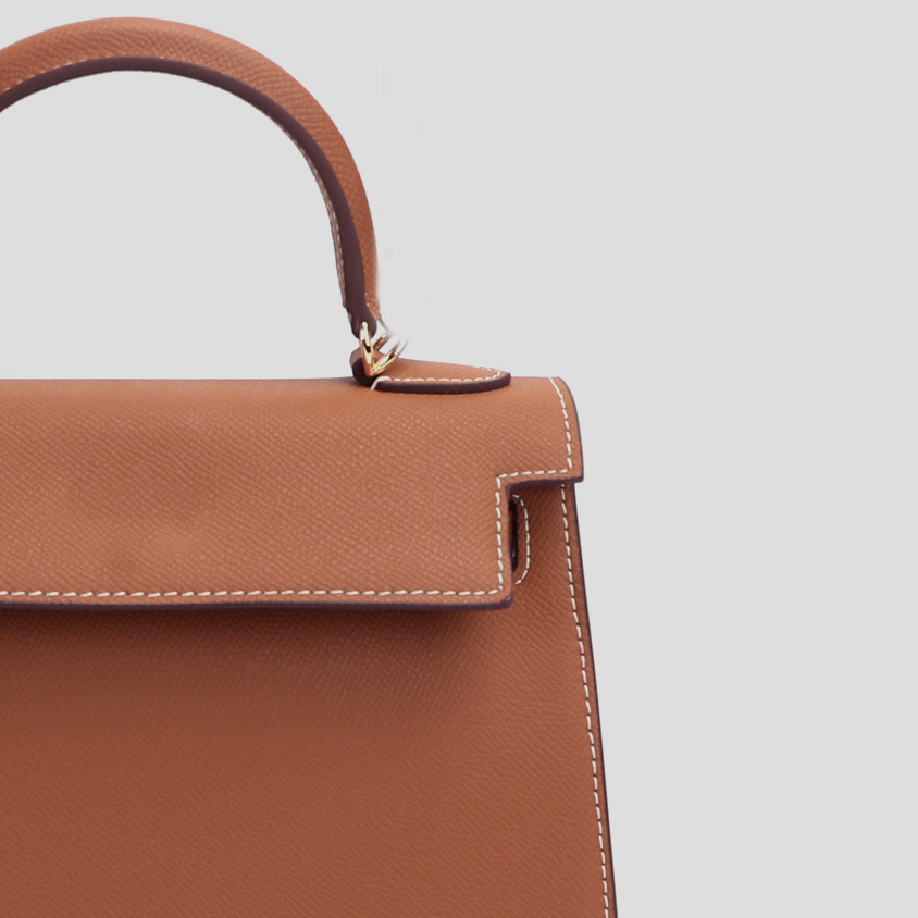 时代品牌【马-外缝K/L】EPSOM头层牛皮 手提包 M10770