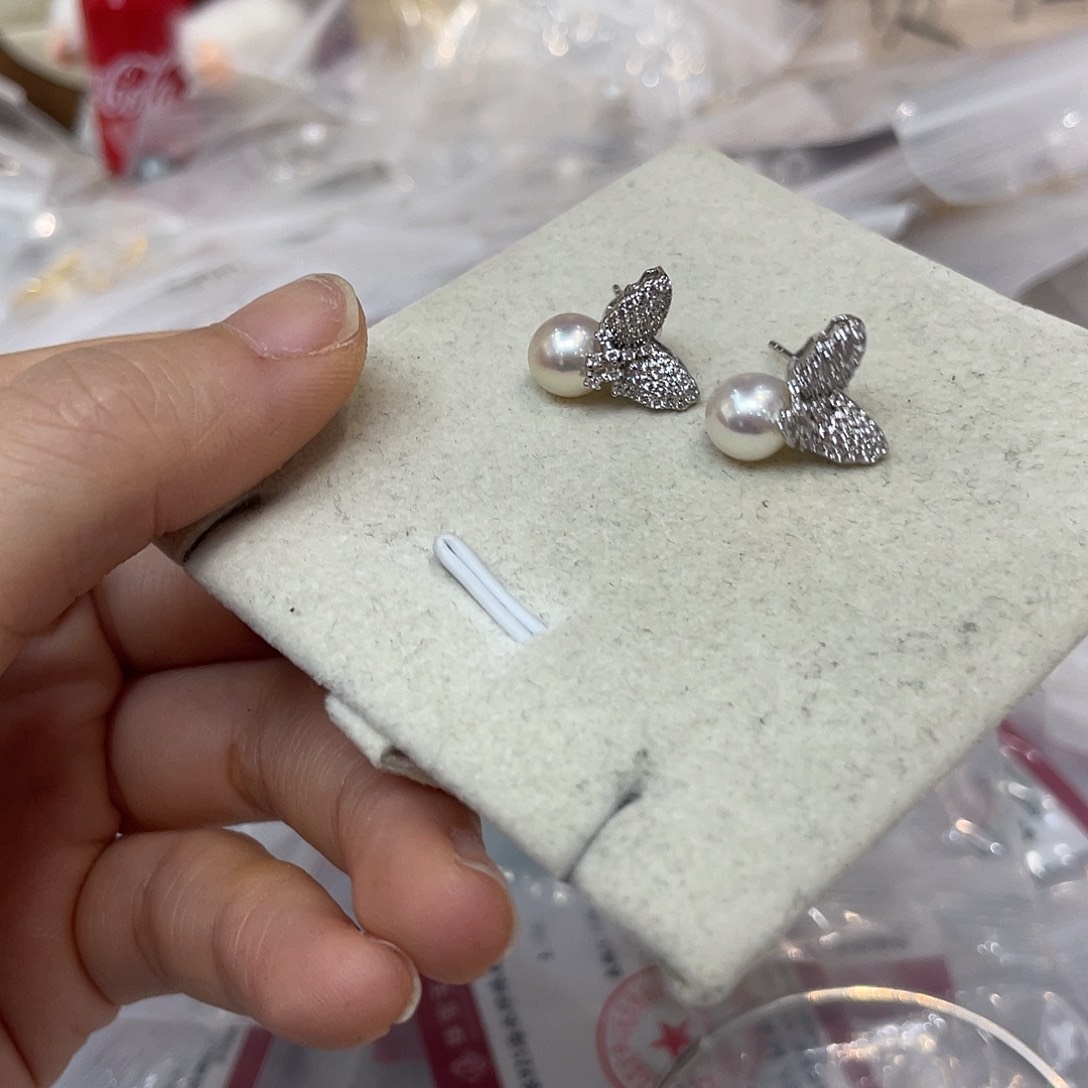 银S925镶嵌手绳海水珍珠