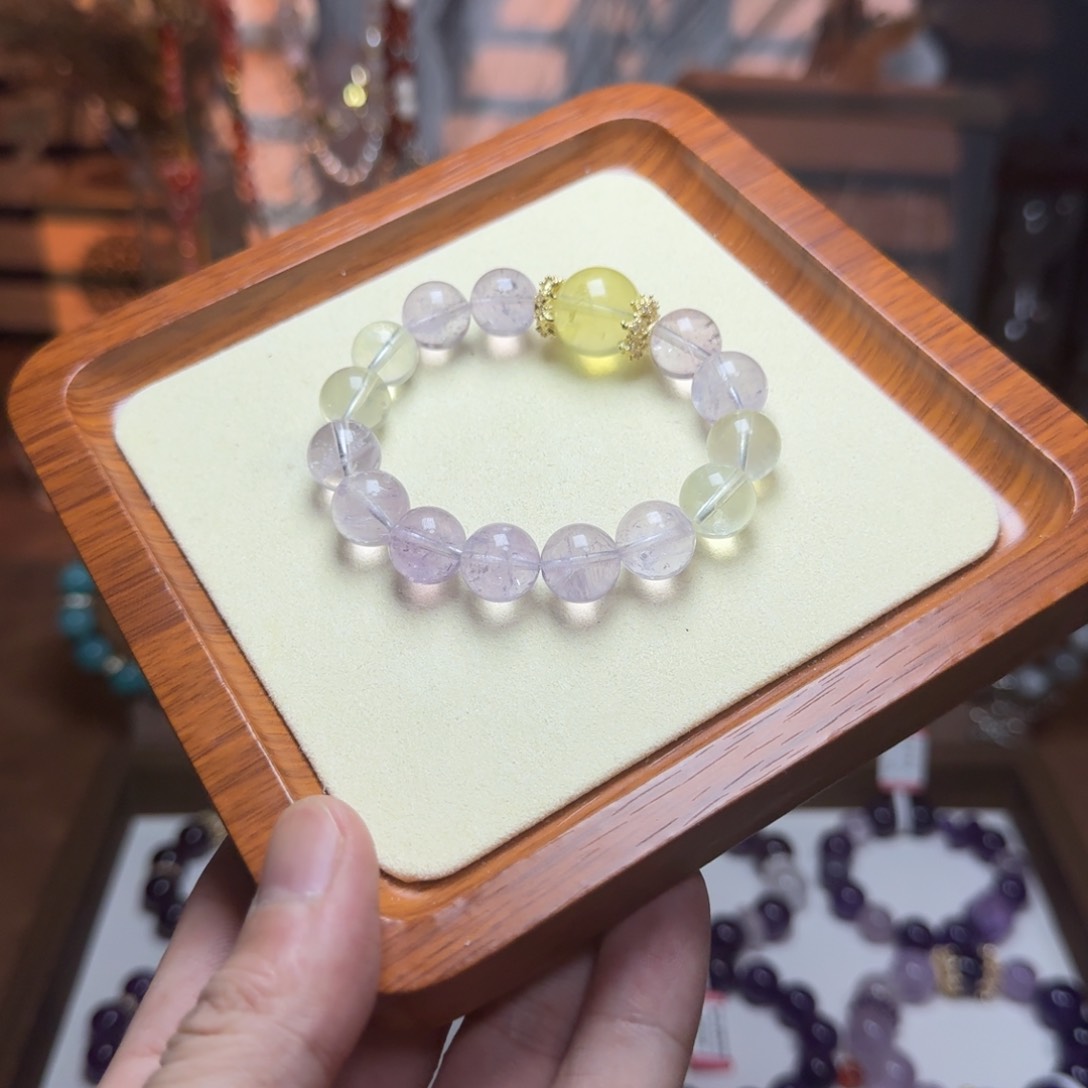 水晶手链合金天然紫水晶手串