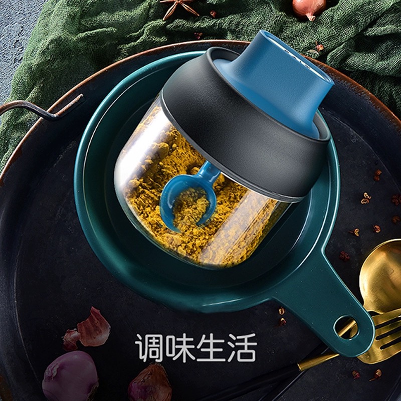 【特价】玻璃调料罐勺盖一体油壶刷瓶厨房用调味瓶家用防漏油壶
