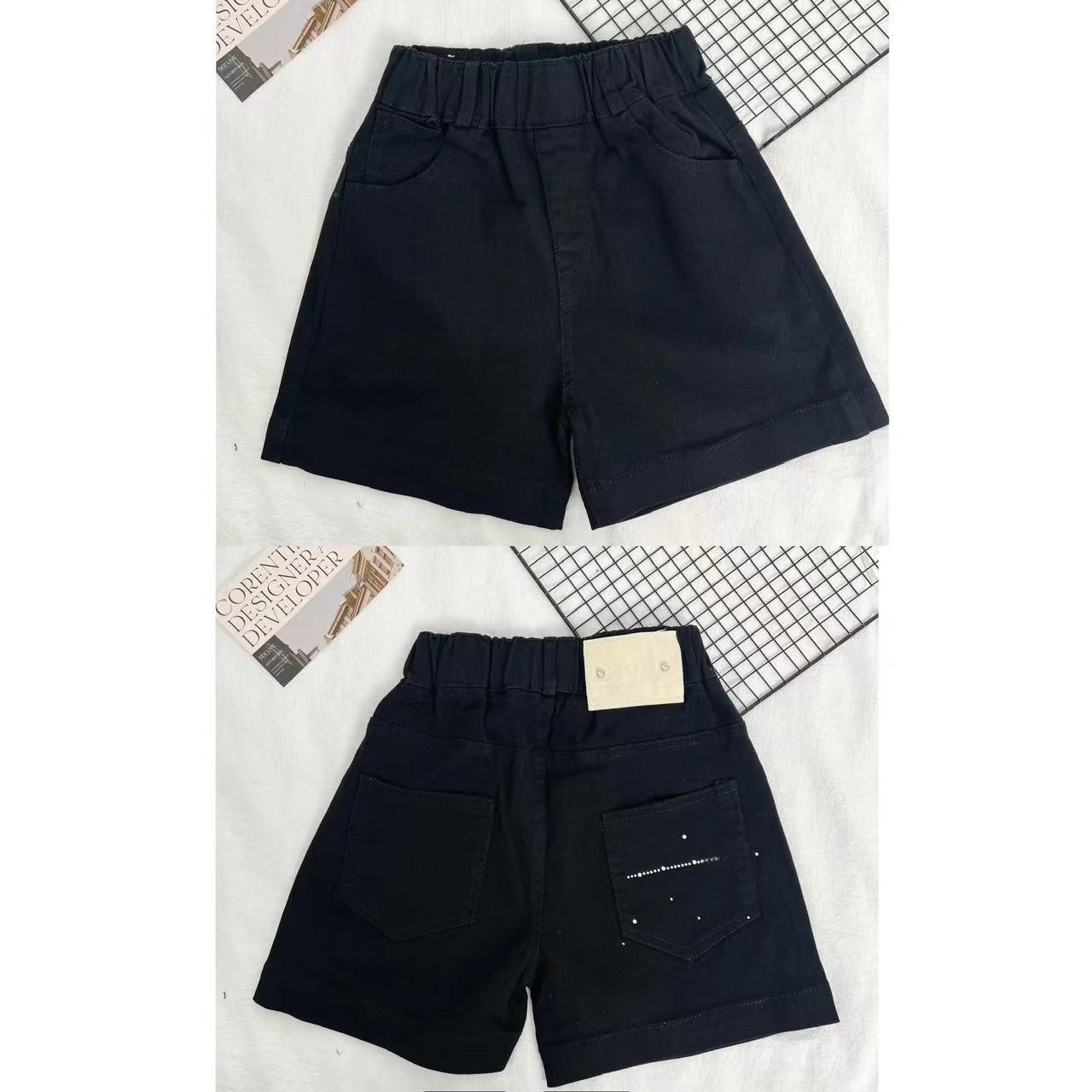 女童2025夏季新款洋气百搭烫钻短裤B2828