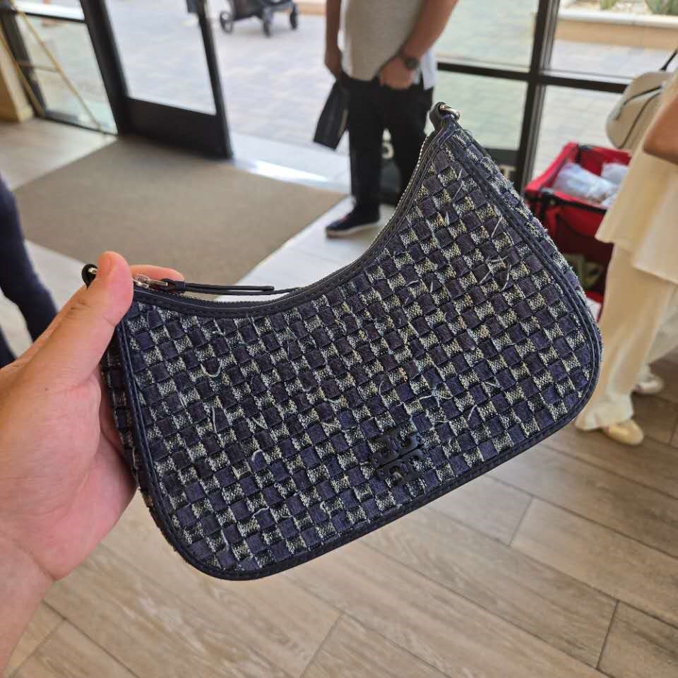【预售】ToryBurch/汤丽柏琦店内现采THEA牛仔海军蓝单肩包162917