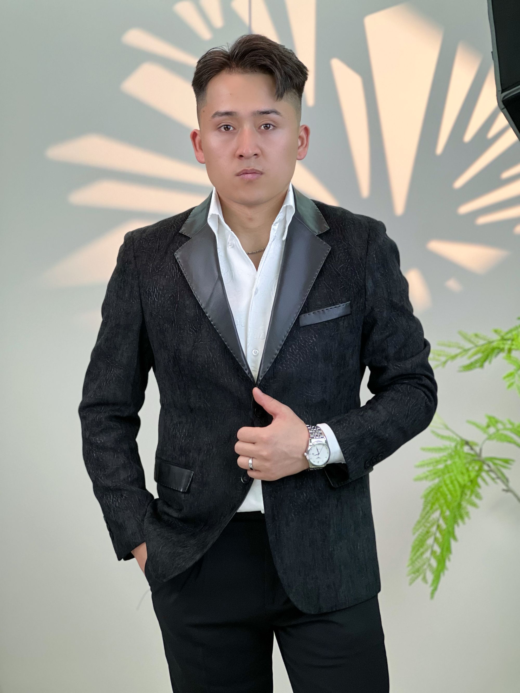 撕花双排西装工艺西服秋季时尚上衣春夏印花新疆创始人269
