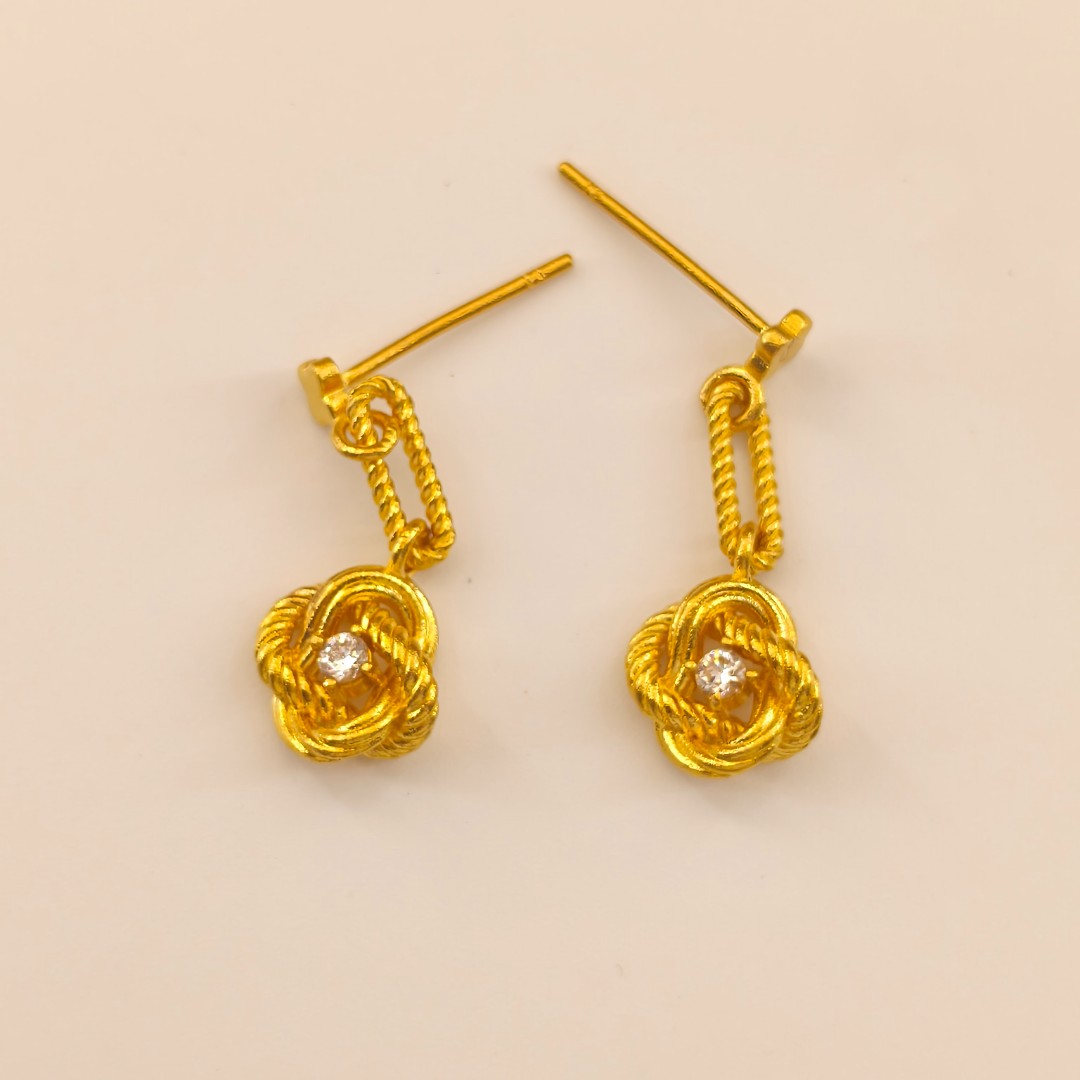  足金999莫桑钻直针耳钉养耳洞送好友礼物硬金（实际克重多退少补）