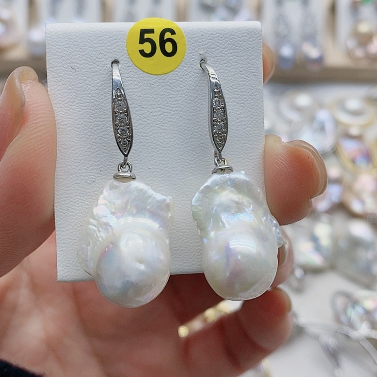 【闪购商品】淡水珍珠耳饰银S925镶嵌