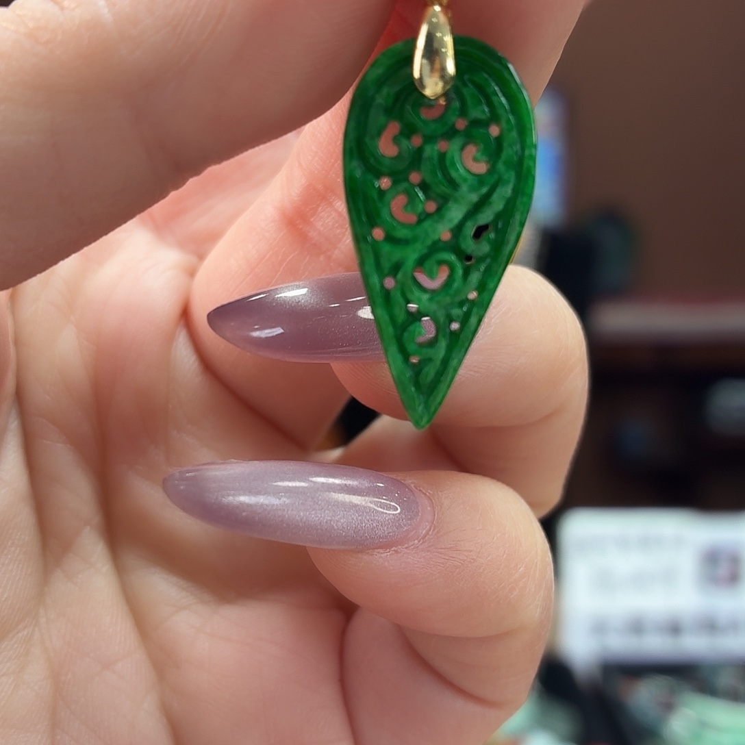 翡翠银S925镶嵌颈饰