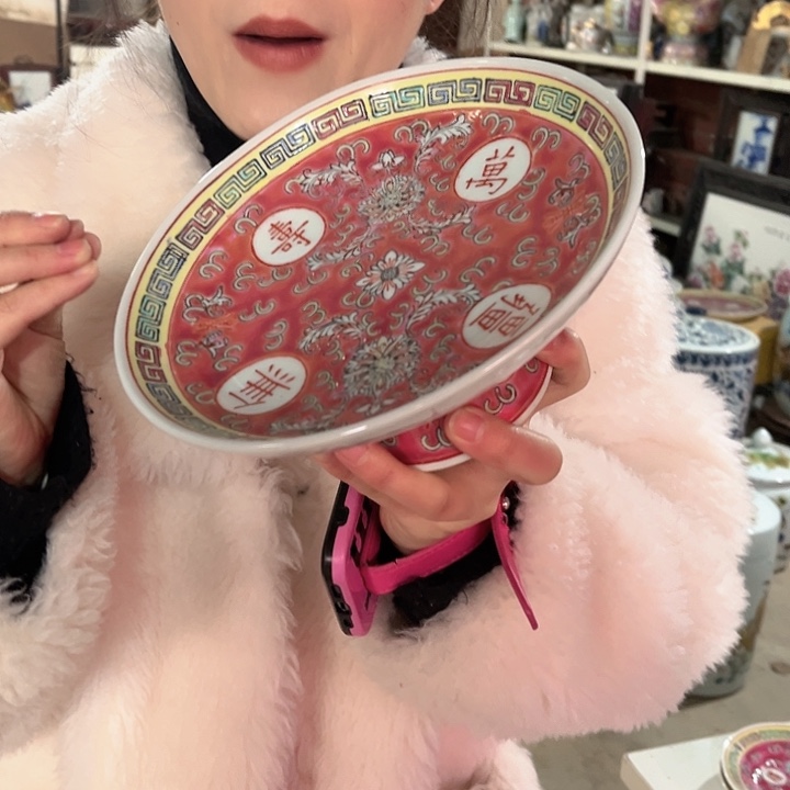 瓷片景德镇陶瓷果盘。