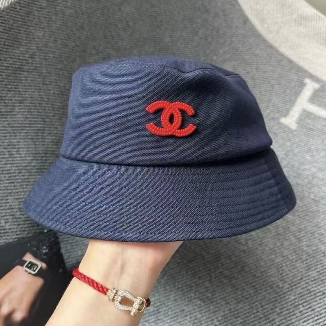 95新 Chanel/香奈儿 麦殿/帆布渔夫帽M码蓝色/250720CXP8X09