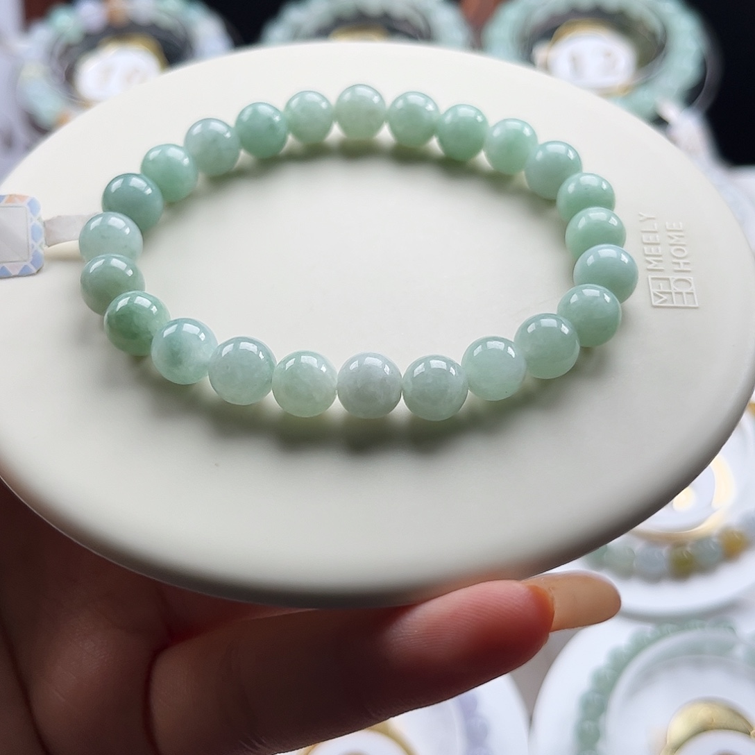 翡翠未镶嵌手链卡8.5