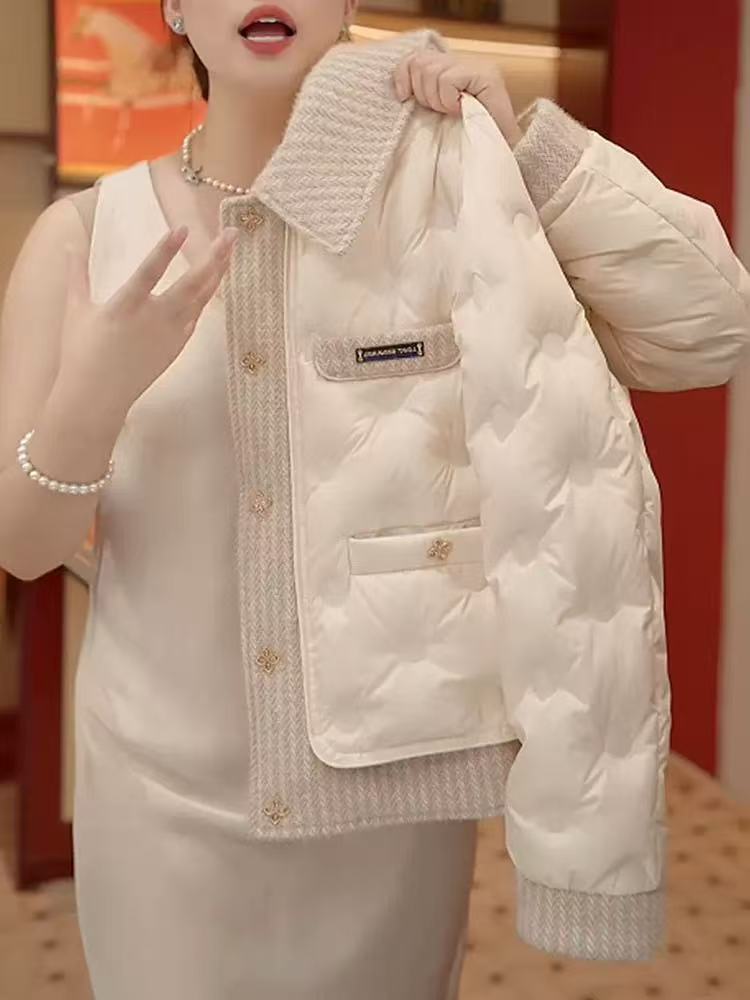 2025新款厚款修身型小香风短款外套气质宽松秋冬Y60