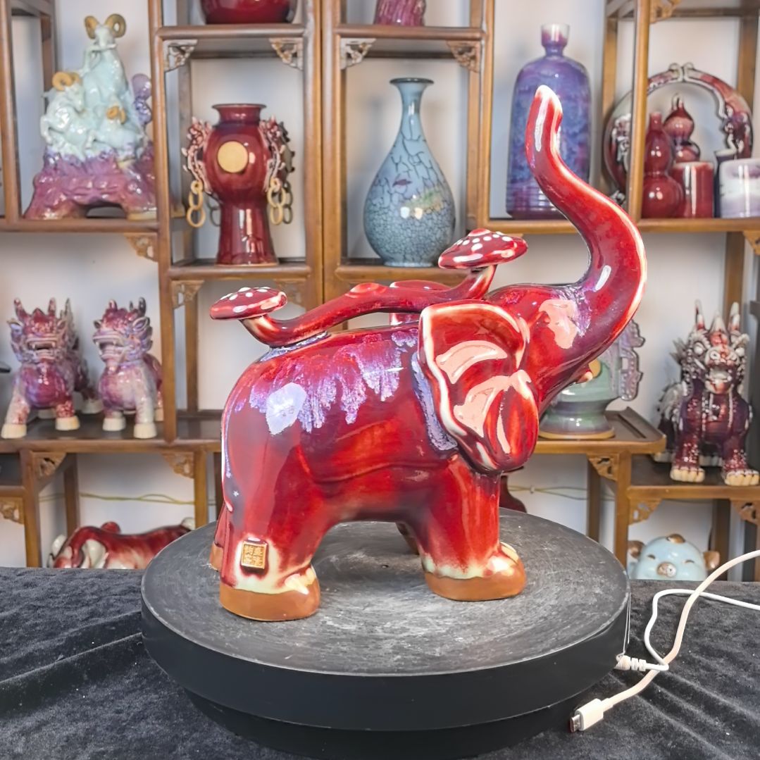 摆件钧瓷摆件神后镇钧瓷