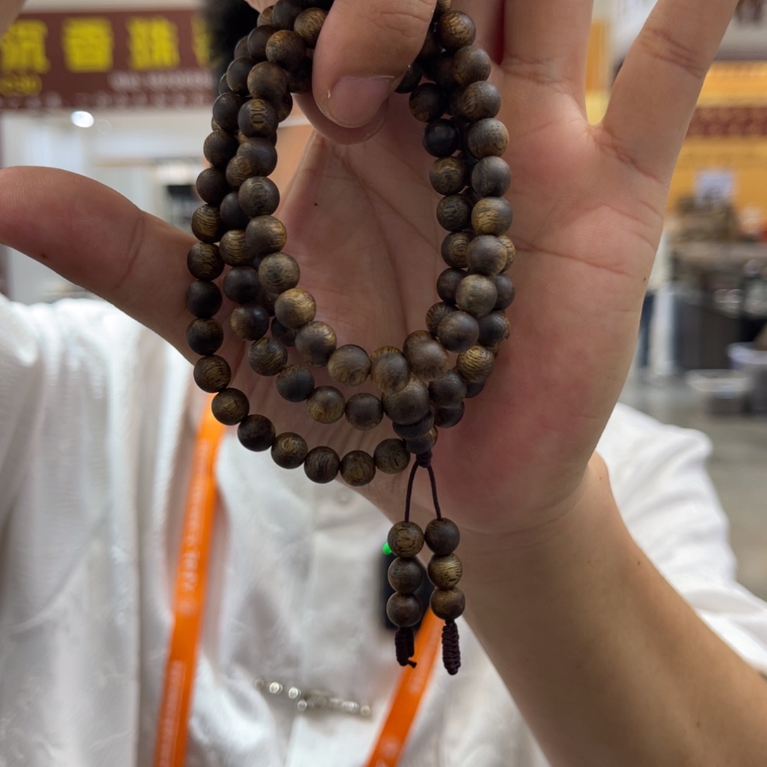 手串沉香海南沉香0.8多圈108颗21克➕，多样性发一