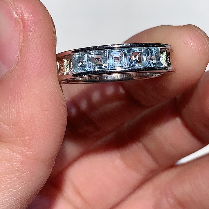 托帕石银S925镶嵌戒指